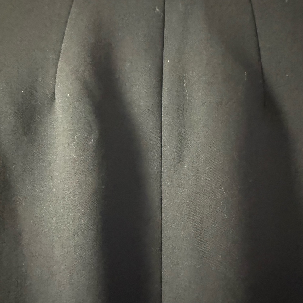 Banana Republic Fringed Black Cropped Open Front Wool Blend Blazer - Picture 8 of 13